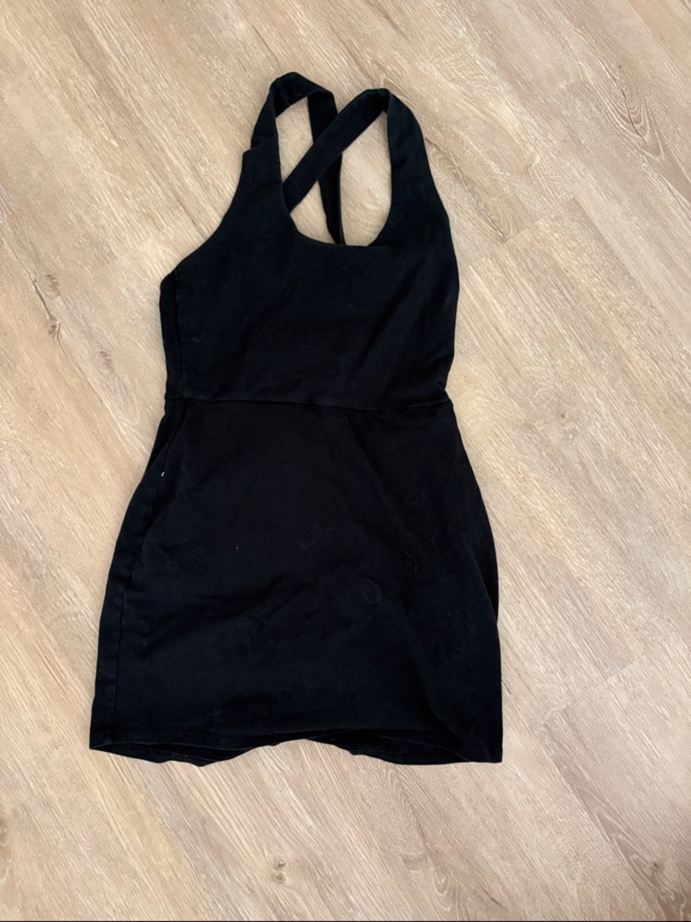 Forever 21 Black Cross-Back Mini Dress